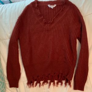 Burgundy red sweater